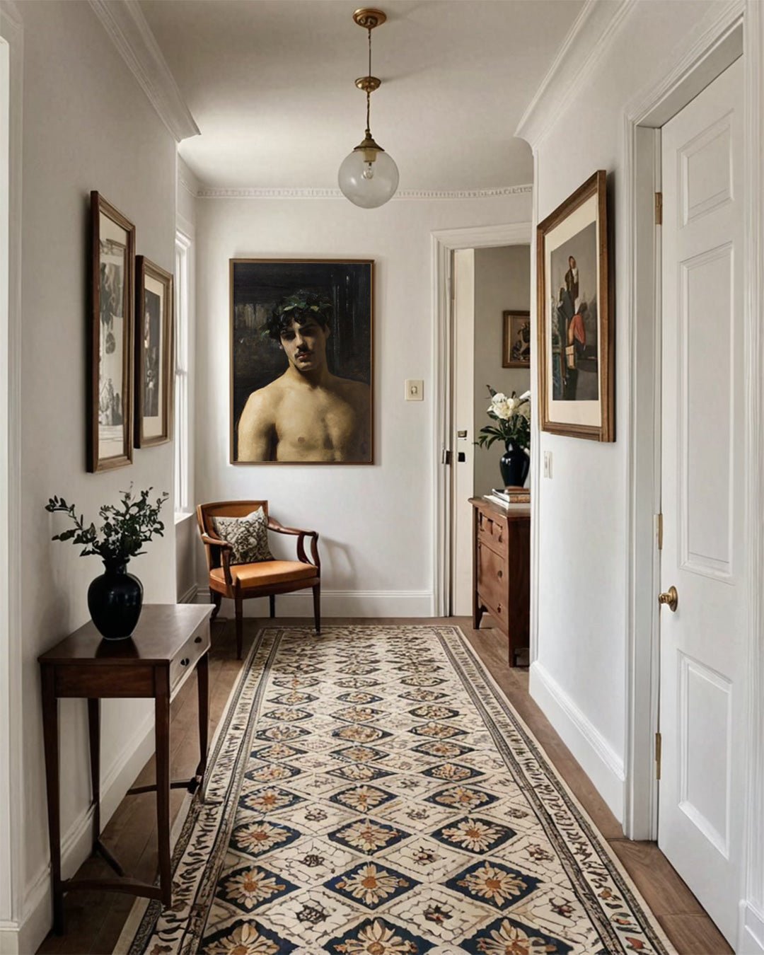 Man Wearing Laurels Wall Art Print - Room Four