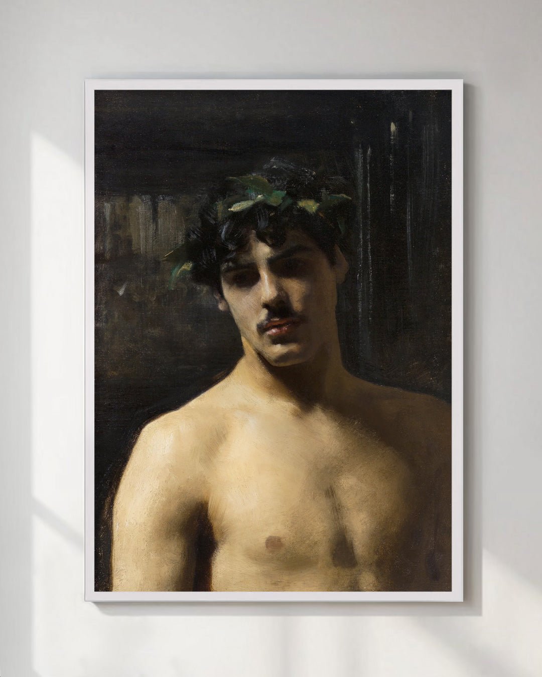 Man Wearing Laurels Wall Art Print - Room Four