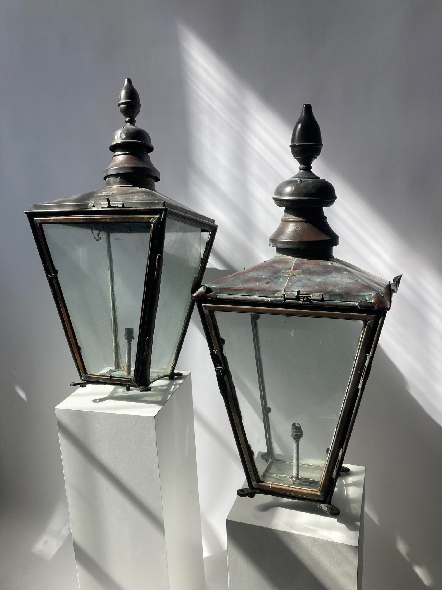Matching Copper Lanterns (Pair) - Room Four