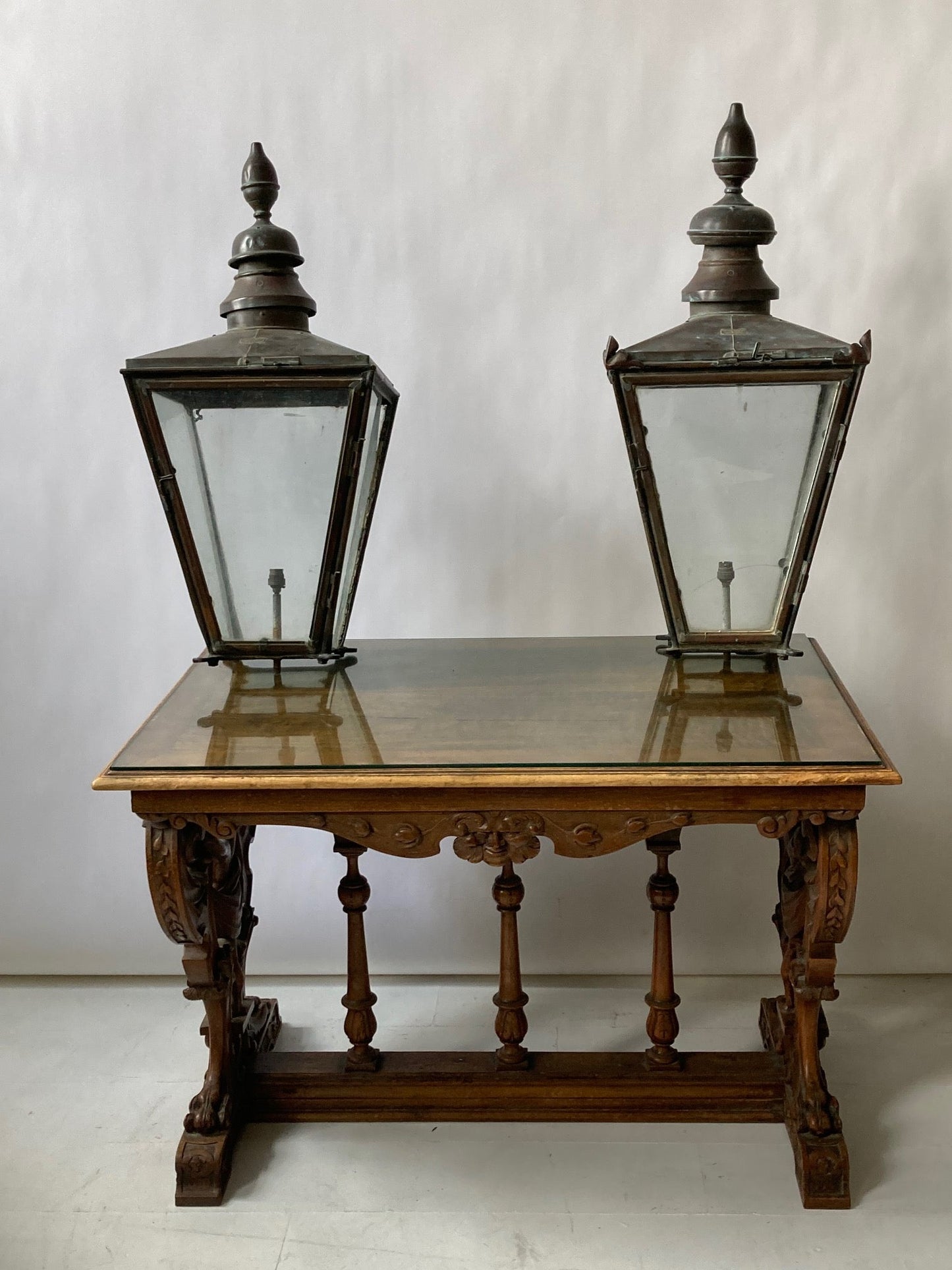 Matching Copper Lanterns (Pair) - Room Four