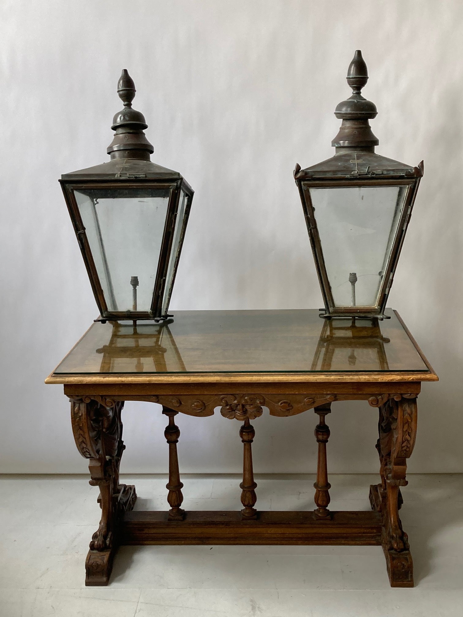 Matching Copper Lanterns (Pair) - Room Four