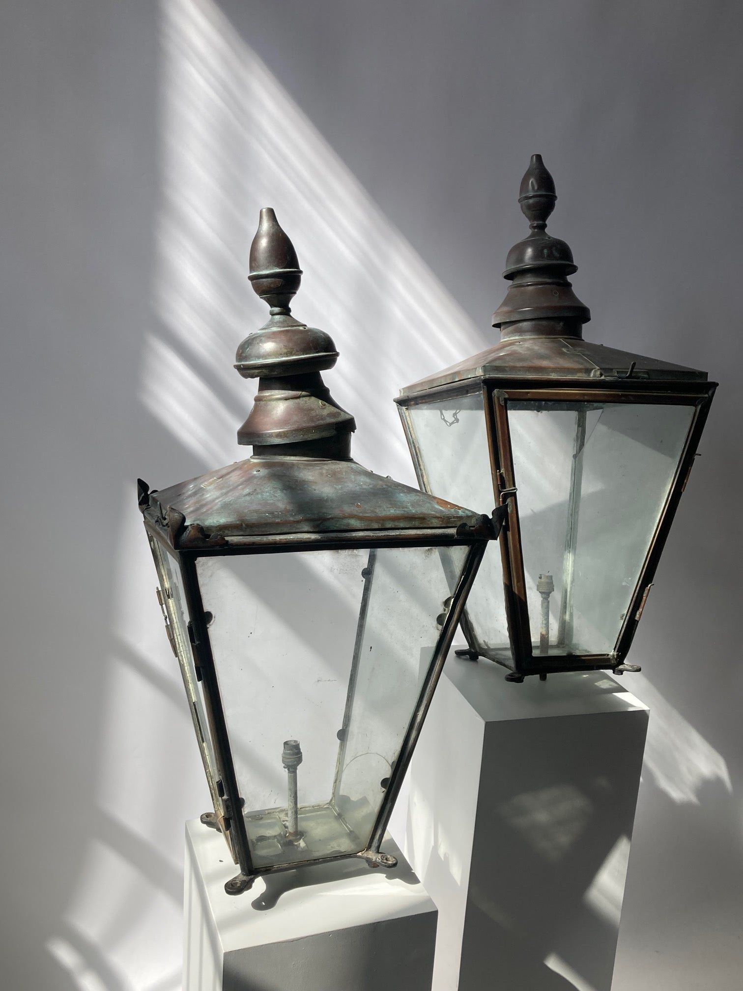 Matching Copper Lanterns (Pair) - Room Four