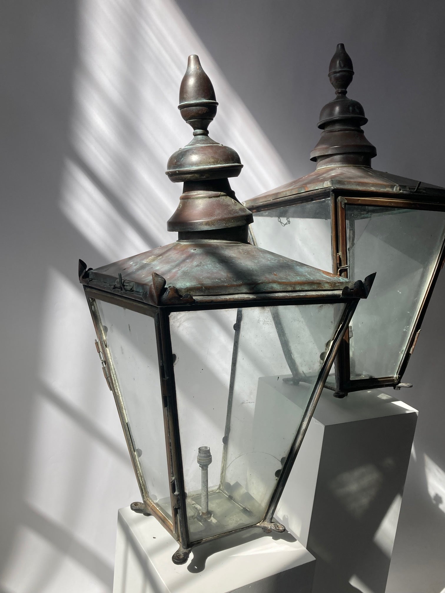 Matching Copper Lanterns (Pair) - Room Four