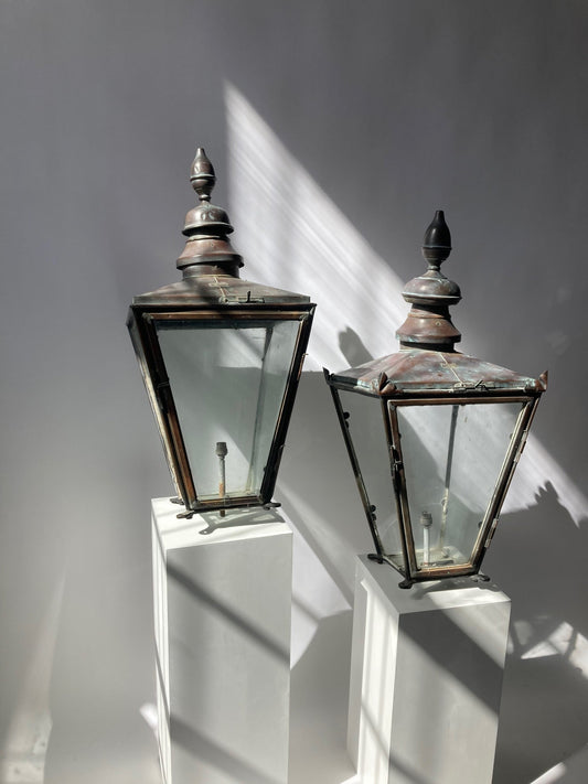 Matching Copper Lanterns (Pair) - Room Four