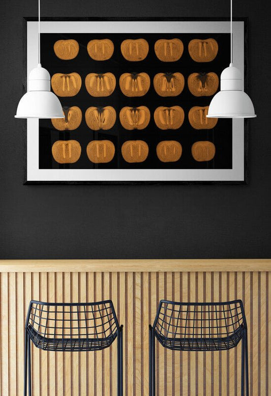 Persimmon Fruit MRI Scan Collage Kitchen Wall Art Print - Room Four