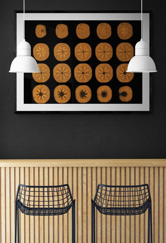 Persimmon Fruit MRI Scan Kitchen Food Wall Art Print - Axial View - Room Four