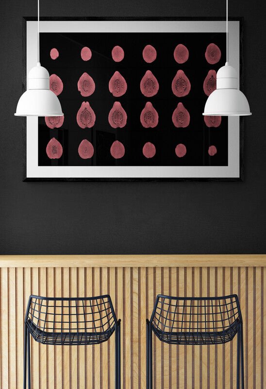 Pink Guava Fruit MRI Scan Kitchen Wall Art Print - Room Four