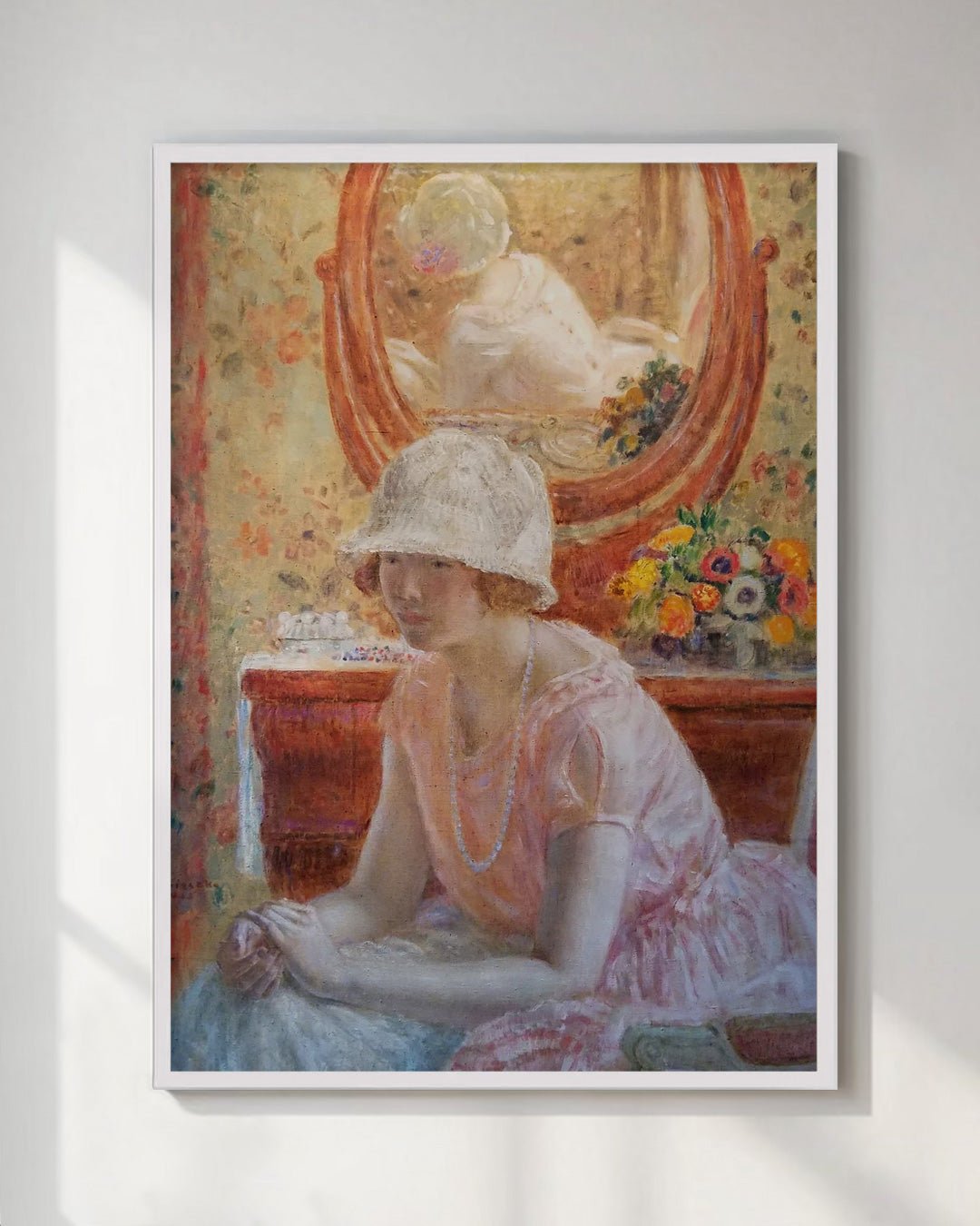 Portrait of a Young Lady Impressionist Wall Art Print Frieseke - Room Four