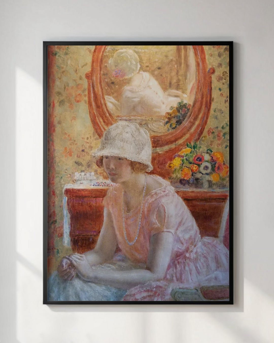 Portrait of a Young Lady Impressionist Wall Art Print Frieseke - Room Four