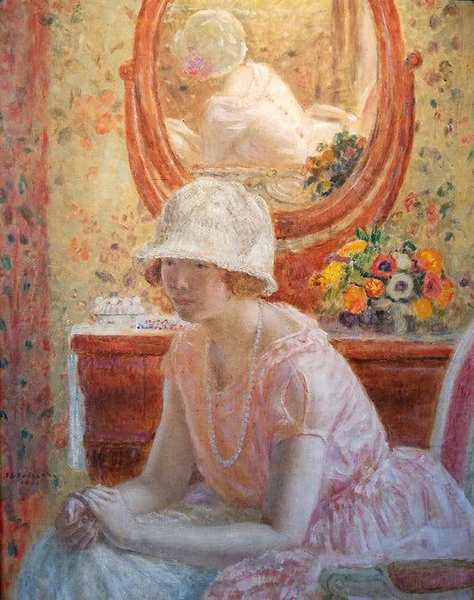 Portrait of a Young Lady Impressionist Wall Art Print Frieseke - Room Four
