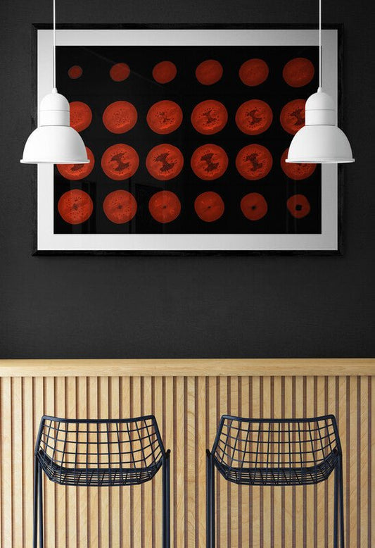 Red Tomatoe Collage MRI Scan Kitchen Wall Art Print - Axial View - Room Four