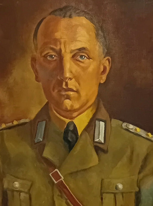 Sold - Framed Oil Painting Military Officer - Room Four
