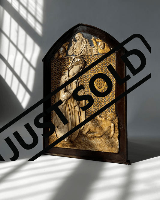 Sold. Madonna and Child Antique Religious Plaque - Room Four
