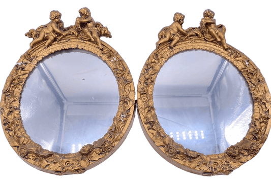 Sold Out - Cherub Gilt Mirrors (pair) - Room Four