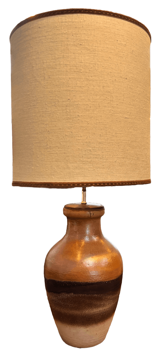 SOLD OUT - Very Large Statement Piece Mid Century West German Table Lamp & Original Shade - Room Four
