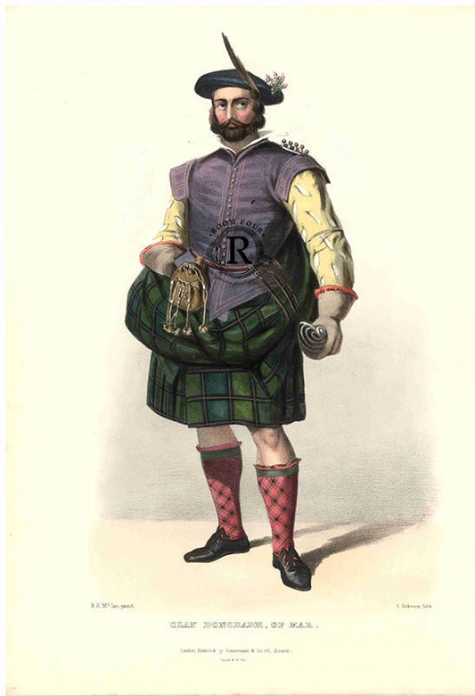 The Clans Of The Scottish Highlands Antique Print - CLAN DONCHADH OF MAR - Room Four