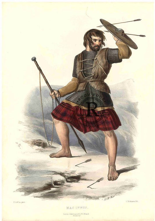 The Clans Of The Scottish Highlands Antique Print - MAC INNES - Room Four