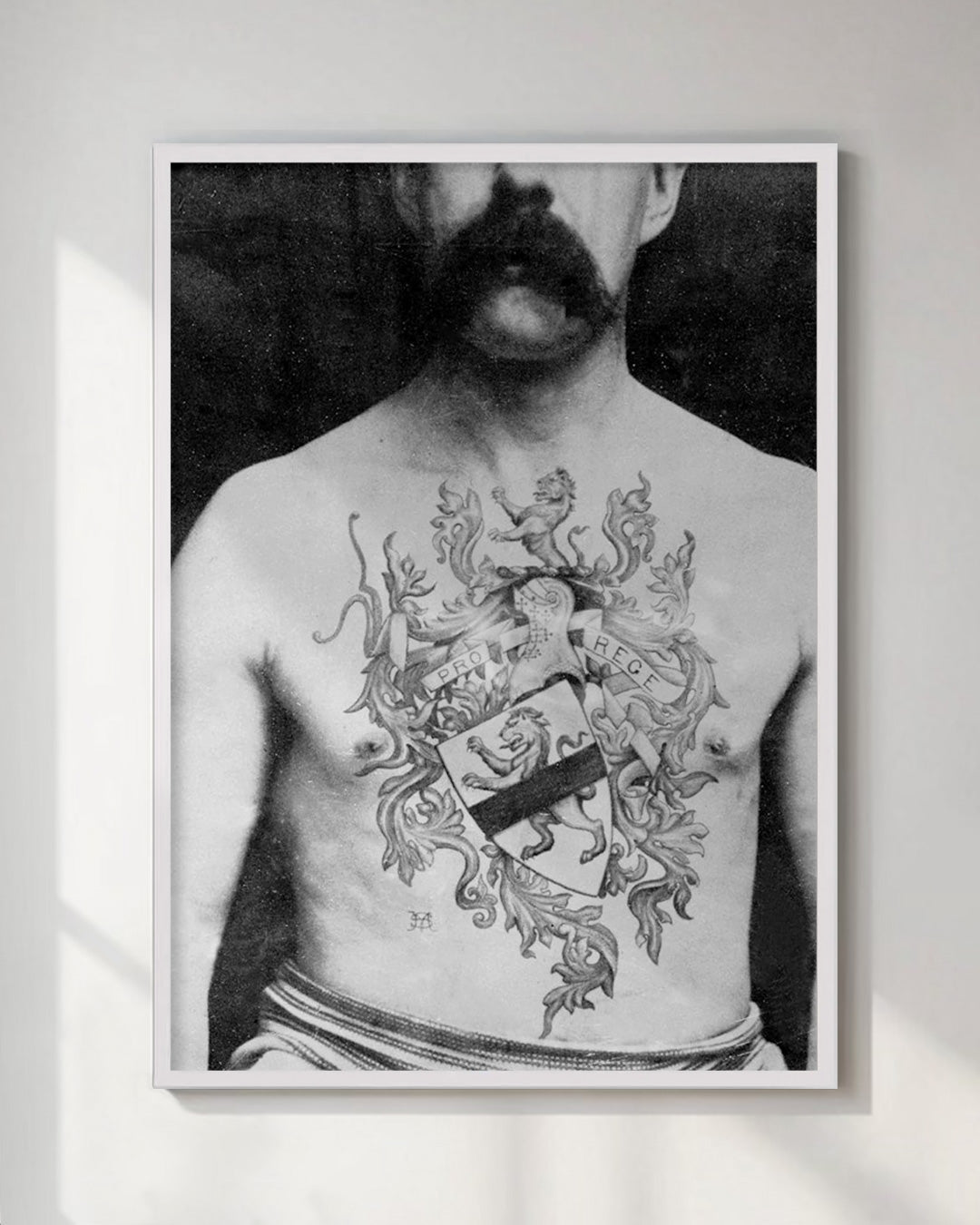 Victorian Tattoo Wall Art Print - Armorial Crest - Room Four