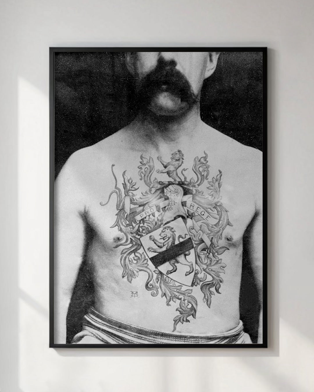 Victorian Tattoo Wall Art Print - Armorial Crest - Room Four