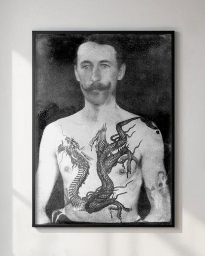 Victorian Tattoo Wall Art Print - Dragon - Room Four
