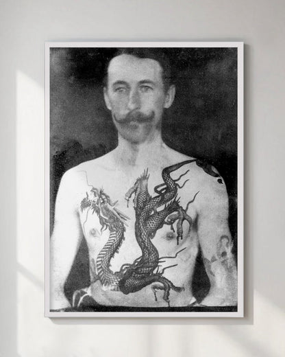Victorian Tattoo Wall Art Print - Dragon - Room Four