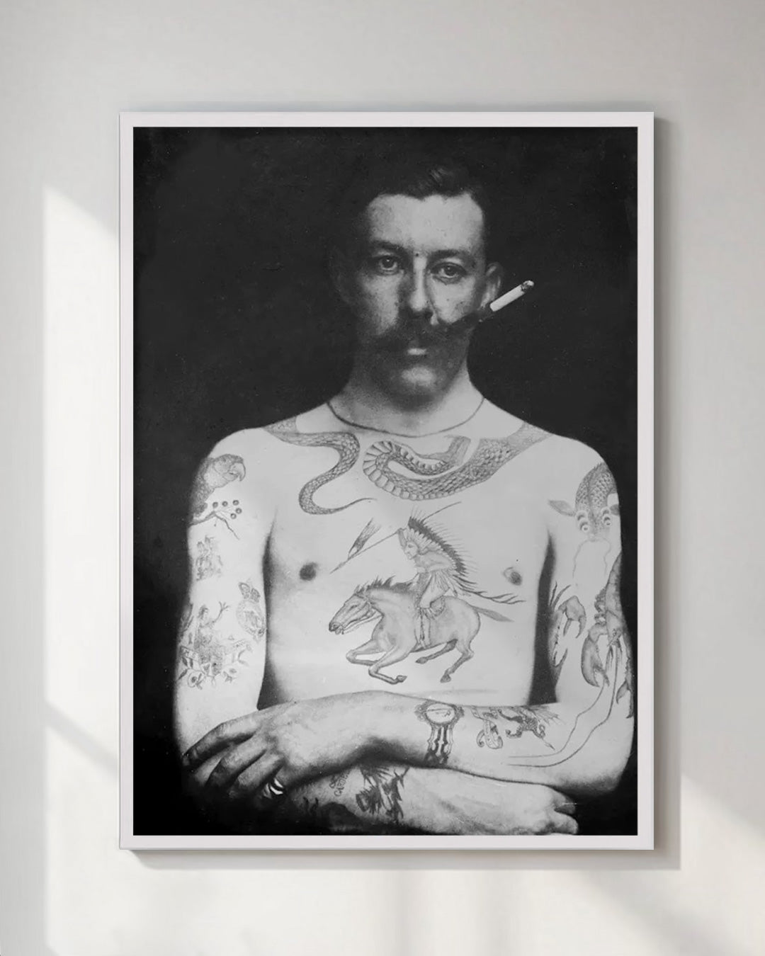 Victorian Tattoo Wall Art Print - War Bonnet Chief - Room Four