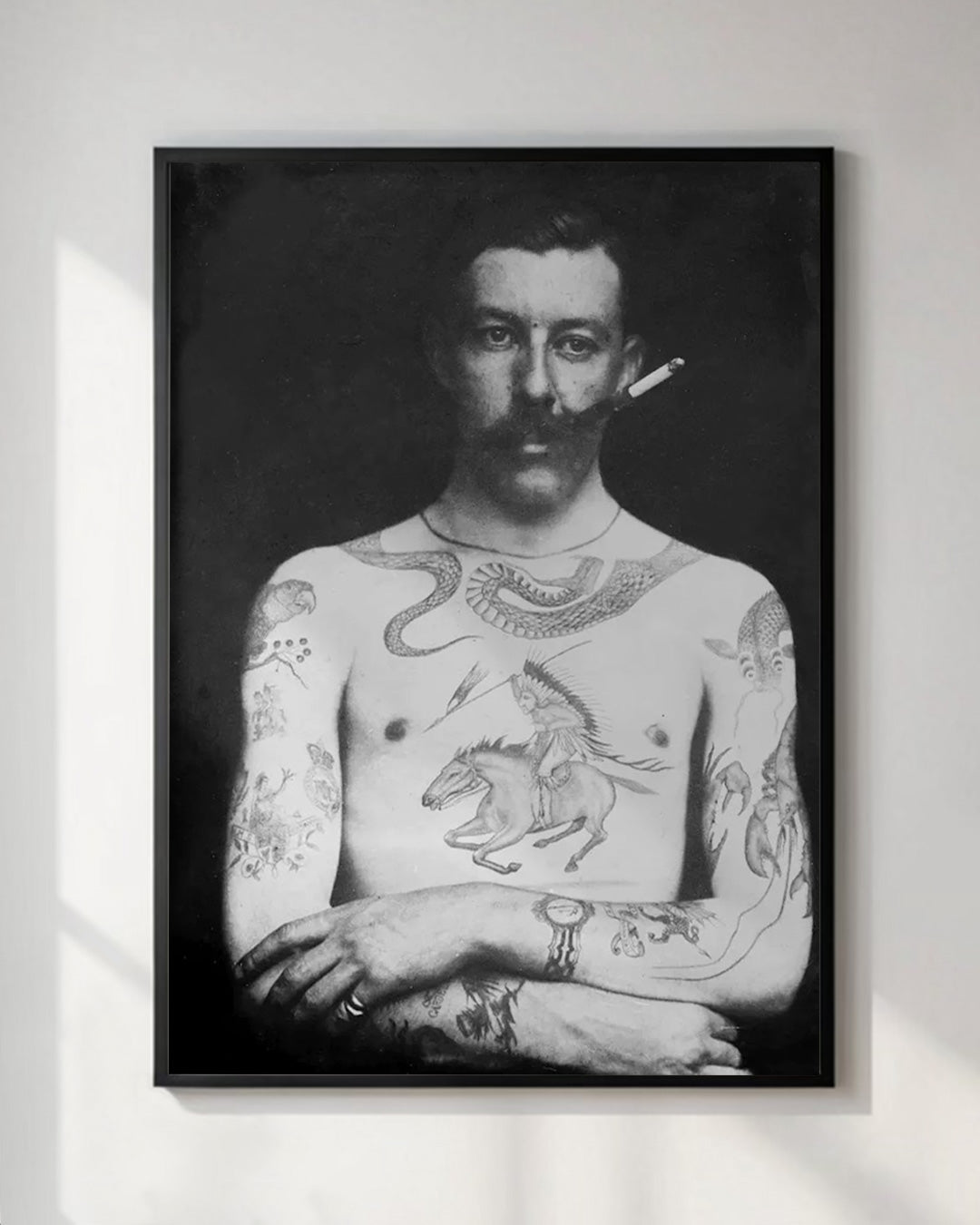 Victorian Tattoo Wall Art Print - War Bonnet Chief - Room Four
