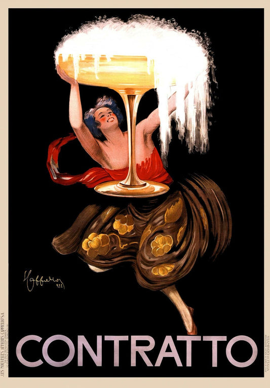 Vintage Champagne Poster Wall Art Print - Room Four