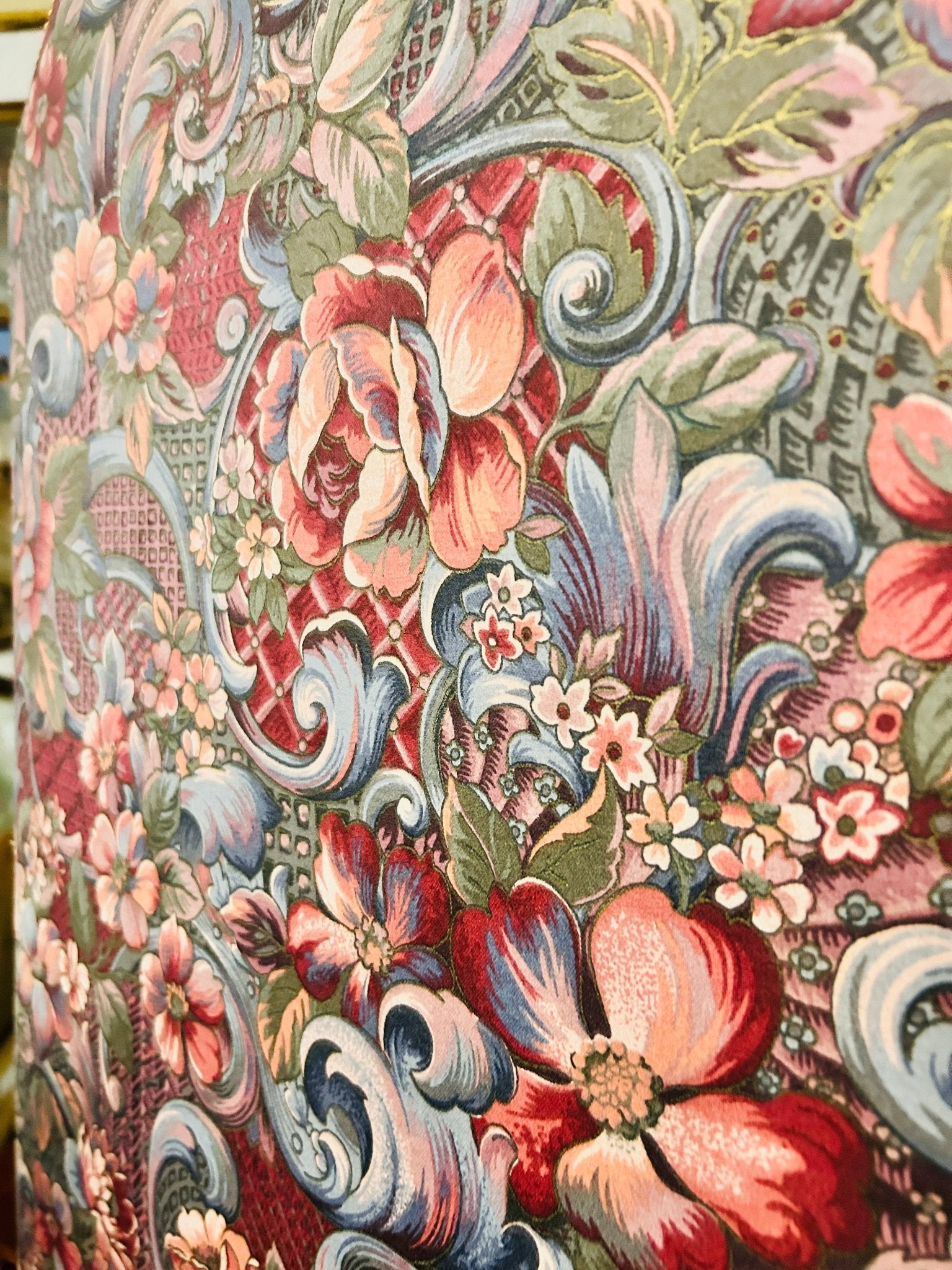 Vintage Folding Vanity Screen/Room Divider - Floral Chintz - Room Four