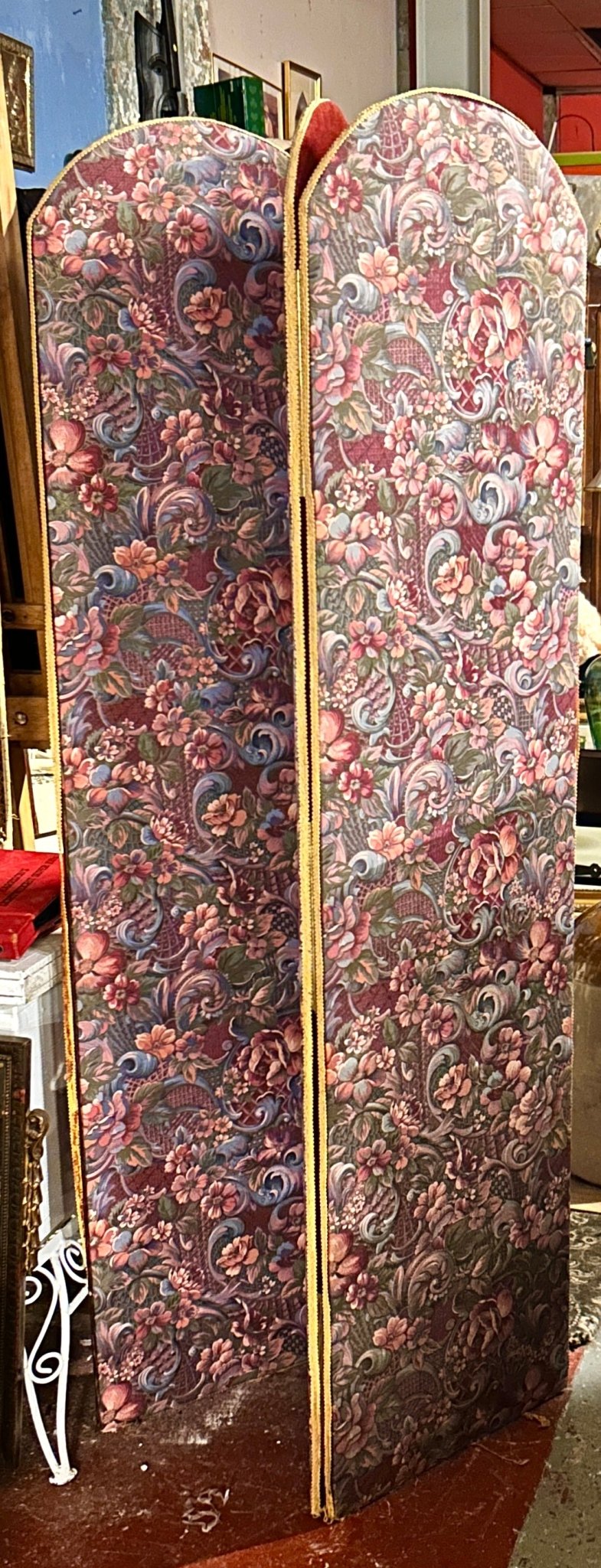 Vintage Folding Vanity Screen/Room Divider - Floral Chintz - Room Four