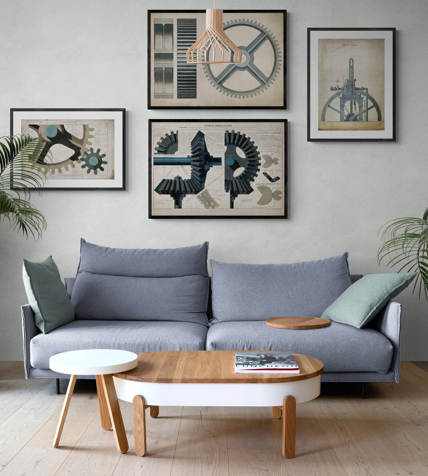 Vintage Industrial Wall Art Print : Méchanique No.8 - Room Four