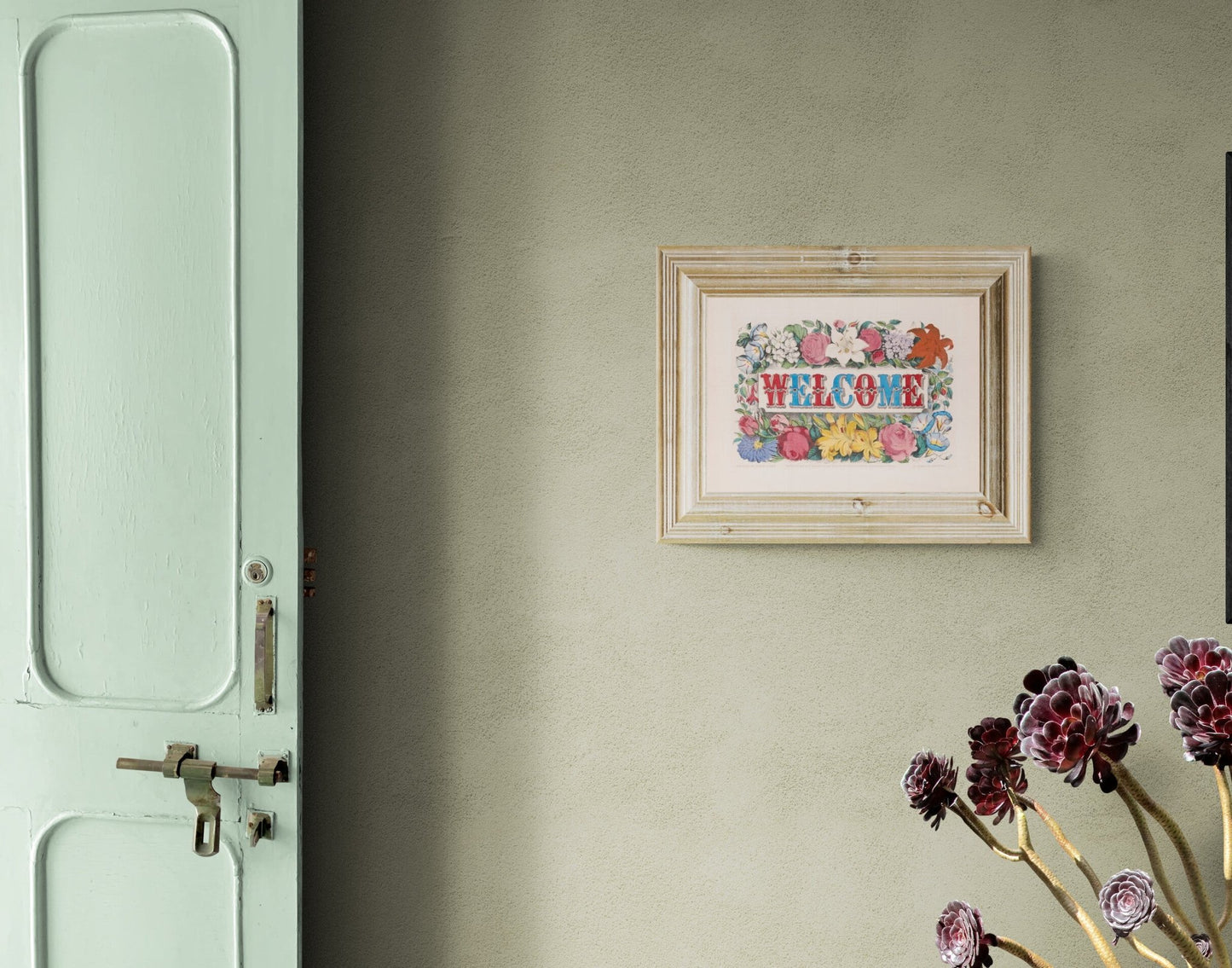 "Welcome" Floral Print - Room Four