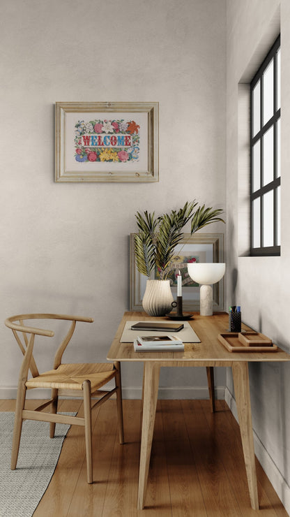 "Welcome" Floral Print - Room Four