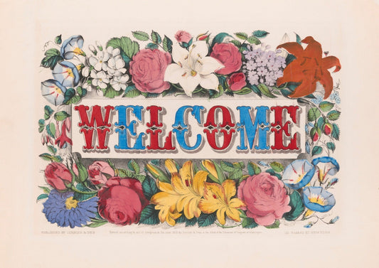 "Welcome" Floral Print - Room Four