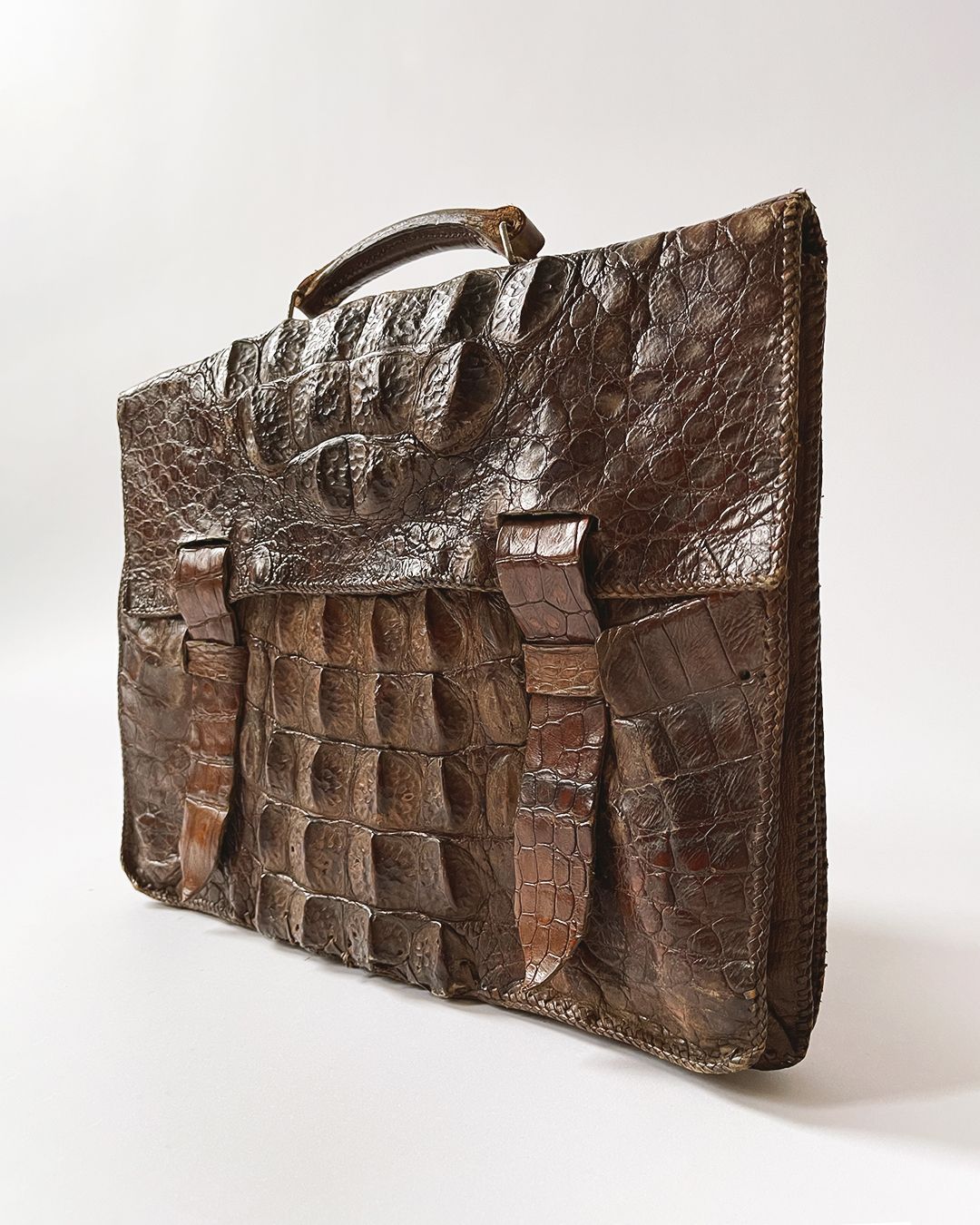 1930's Vintage Crocodile Satchel - Room Four