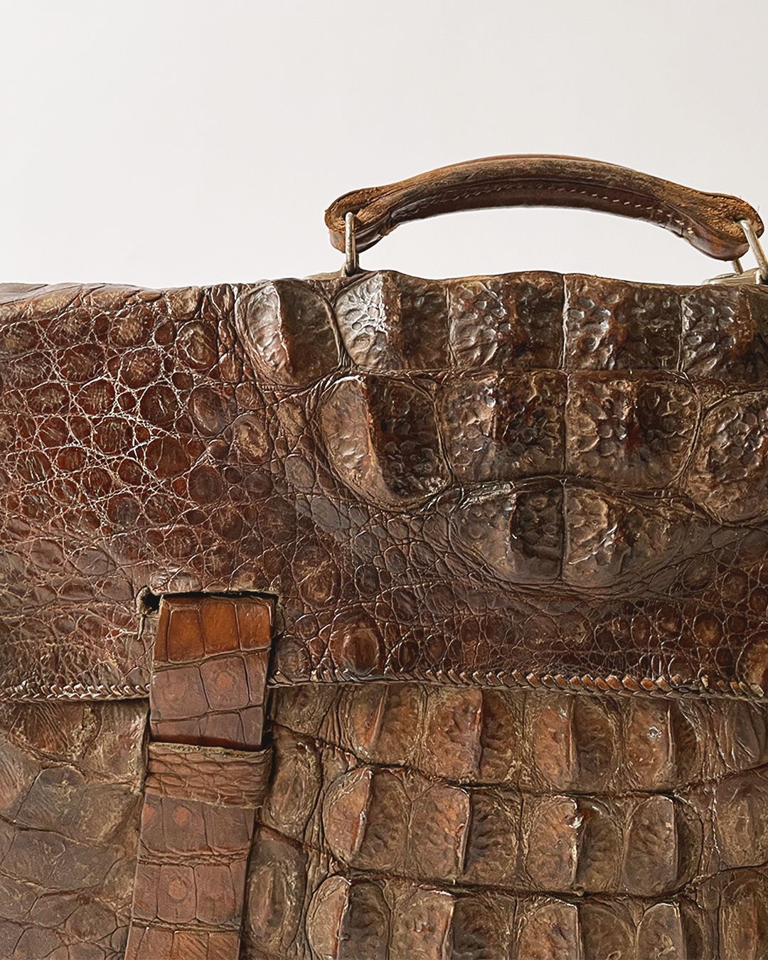 1930's Vintage Crocodile Satchel - Room Four