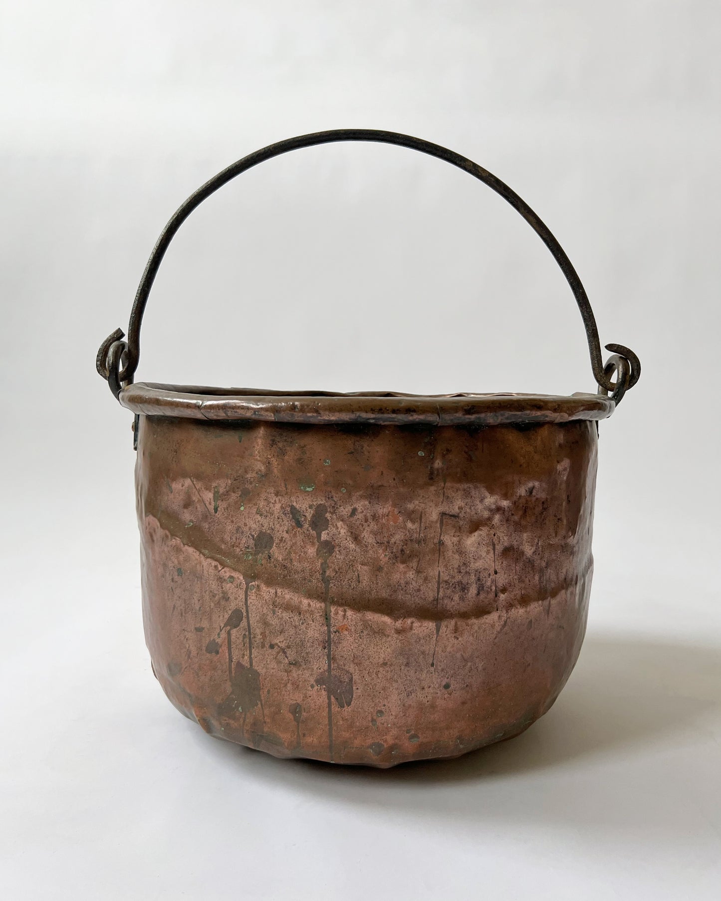 Antique Copper coal / log bin