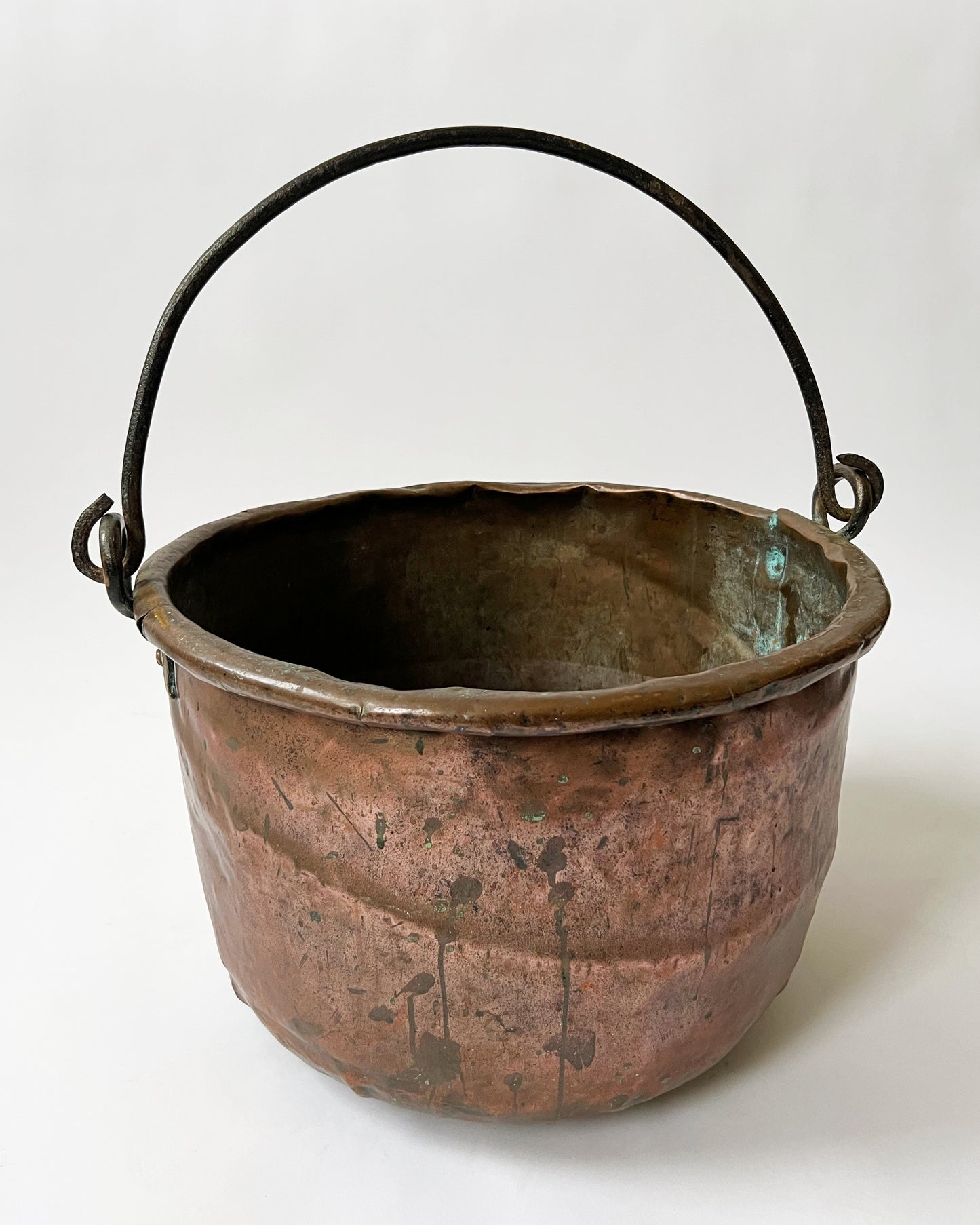 Antique Copper coal / log bin