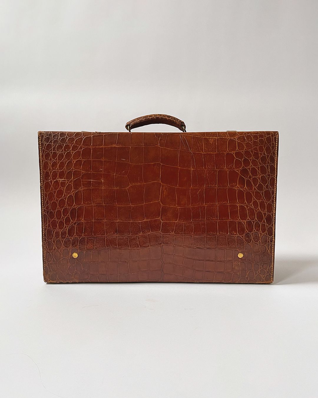 Antique Crocodile Gentleman's  Case - Mappin & Webb