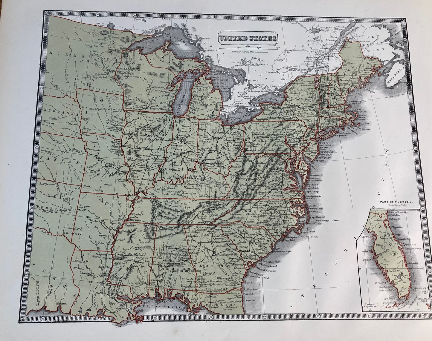 United States - 1863 Map