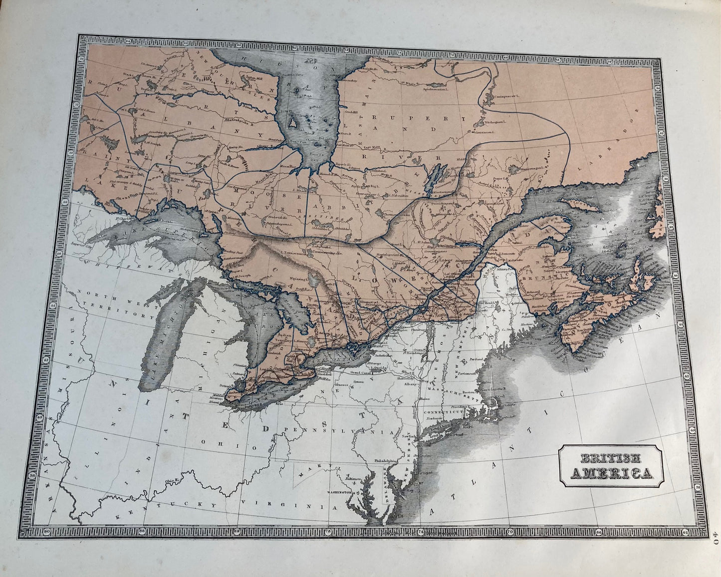 British America - 1863 Map