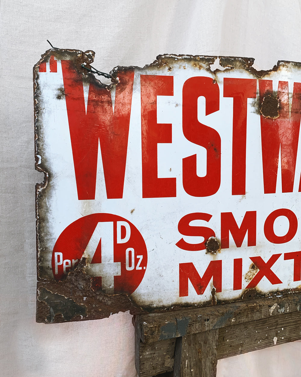 Enamel Advertising "Westward Ho !"