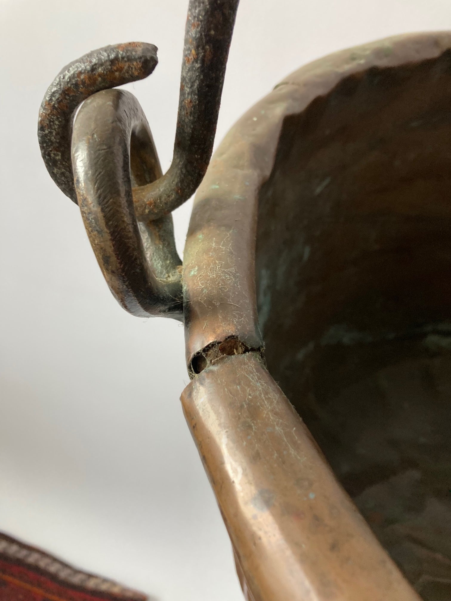 Antique Copper coal / log bin - Room Four