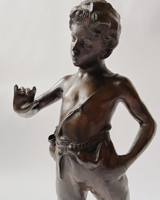 Antique French Bronze Boy - Room Four
