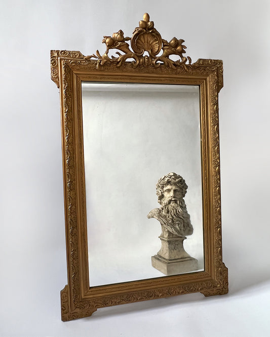 Ornate Gilt Framed & Stucco Mirror