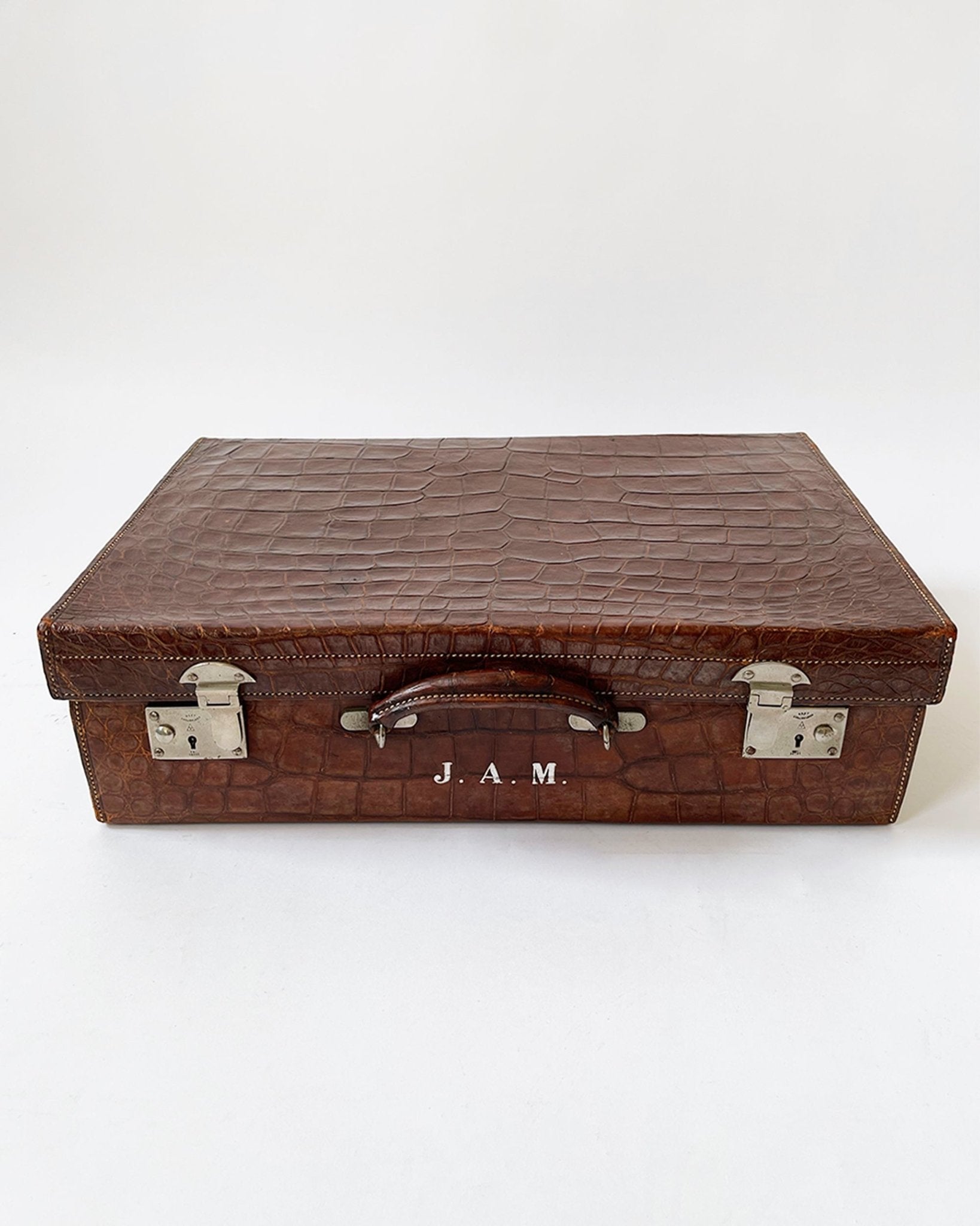 Crocodile skin case - circa 1910 - Room Four