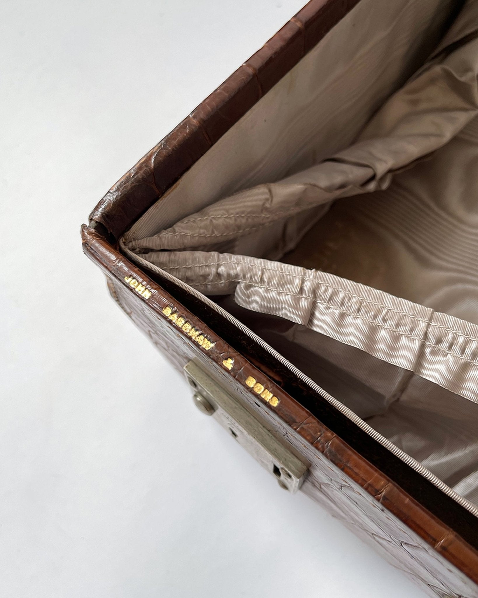 Crocodile skin case - circa 1910 - Room Four