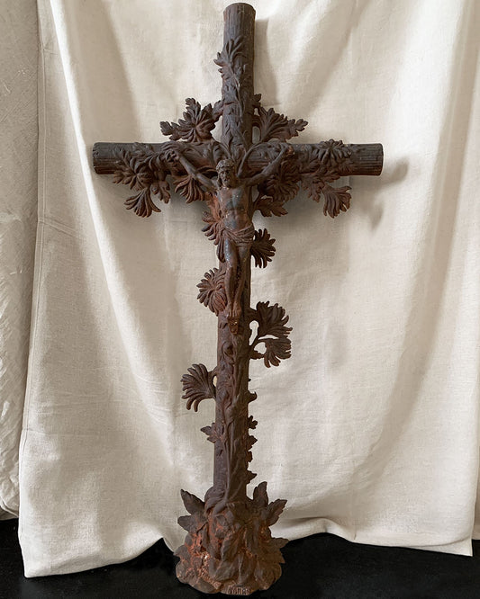 Large 19th Century Cast Iron Cross 