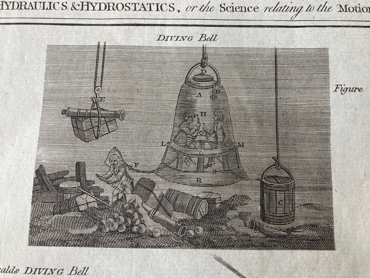 Engraving of Early Diving Bell, circa 1790's - Room Four