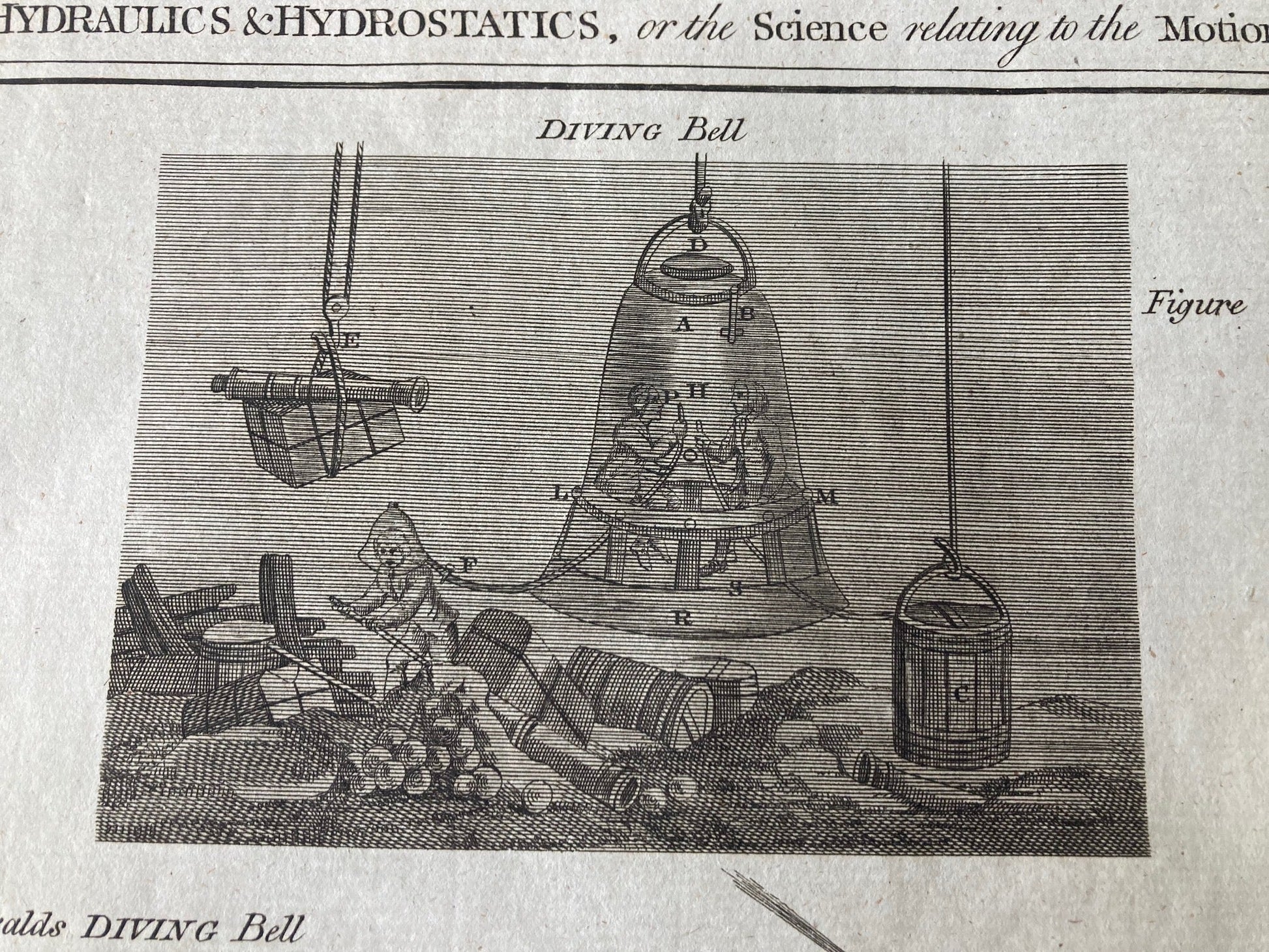 Engraving of Early Diving Bell, circa 1790's - Room Four